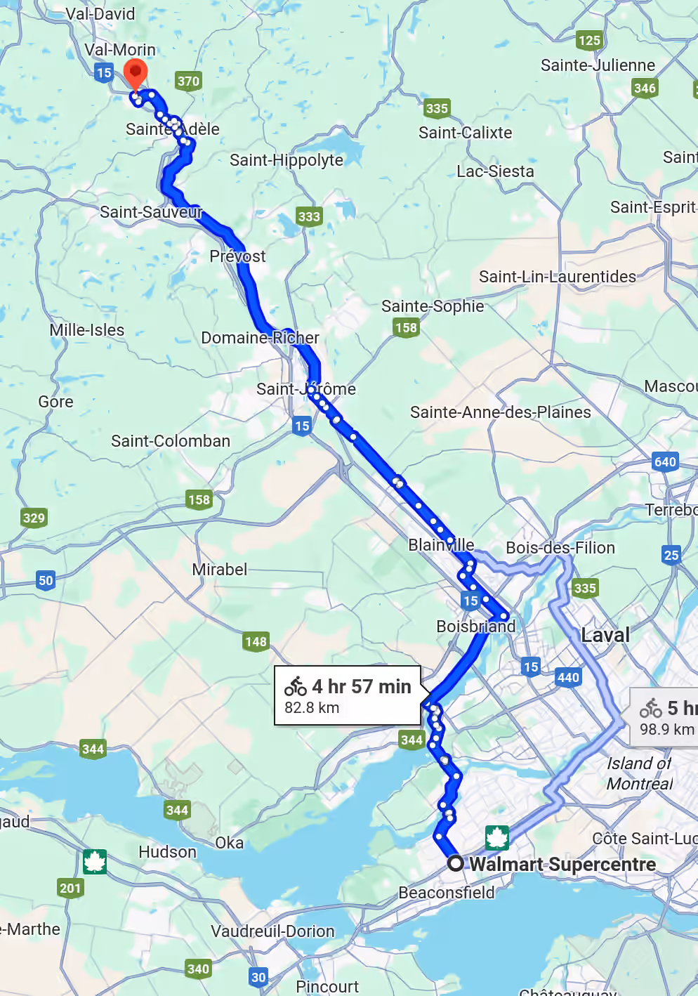 Kirkland to Sainte-Adèle